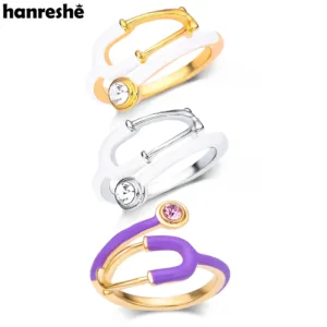 .StethoShine™ Enamel Crystal Ring